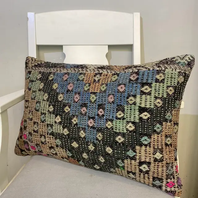 Hand-Woven Pillowcase, Pillowcases rug, silk wool/weave, size 40 × 60 cm, from Kayseri, SKU 431