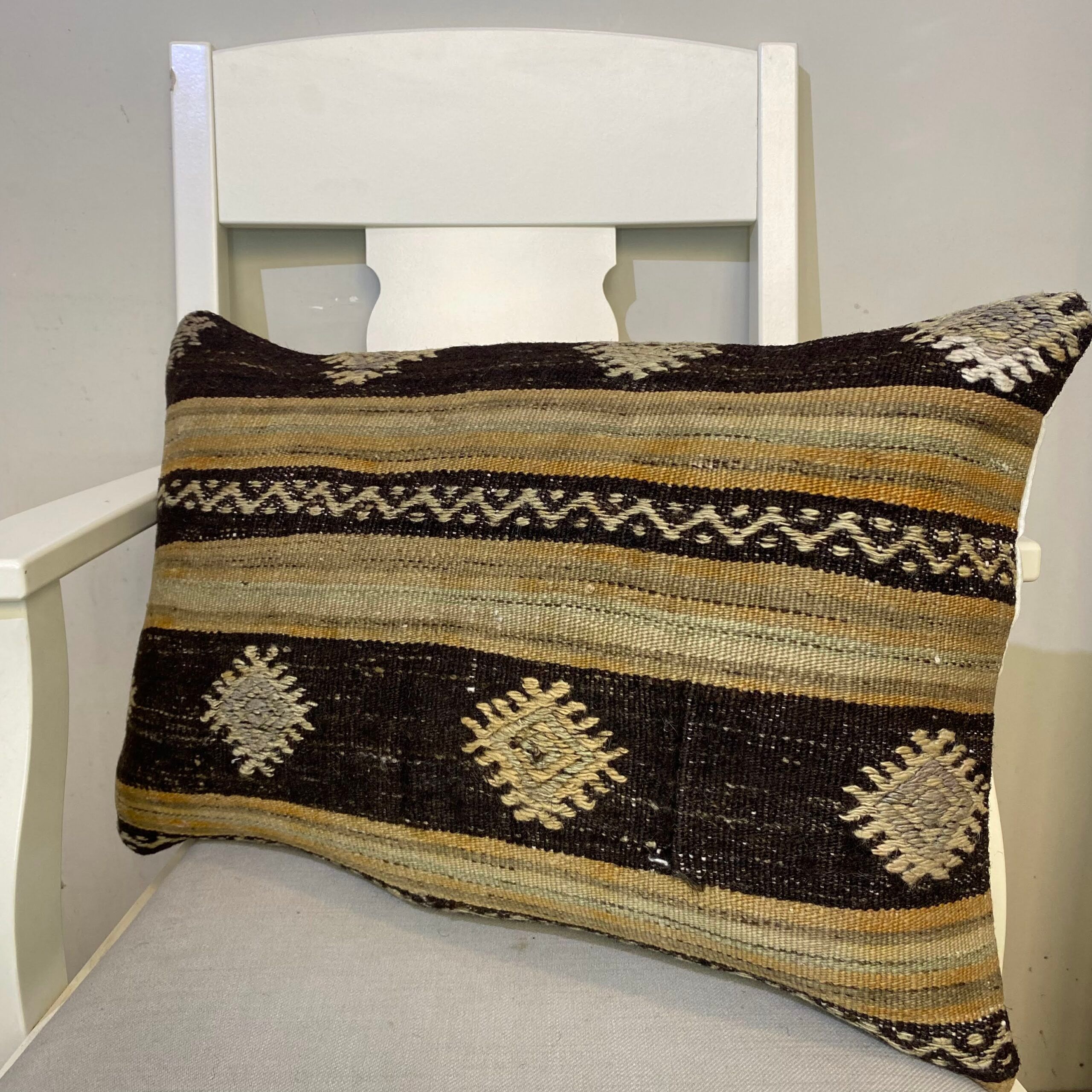 Hand-Woven Pillowcase, Pillowcases rug, wool & cotton wool/weave, size 40 × 60 cm, from Kars, SKU 434