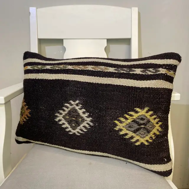Hand-Woven Pillowcase, Pillowcases rug, wool wool/weave, size 40 × 60 cm, from Gaziantep, SKU 437