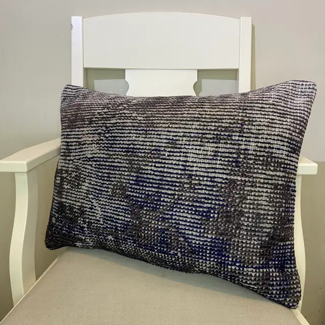 Hand-Woven Pillowcase, Pillowcases rug, wool & silk wool/weave, size 40 × 60 cm, from Ladik, SKU 494