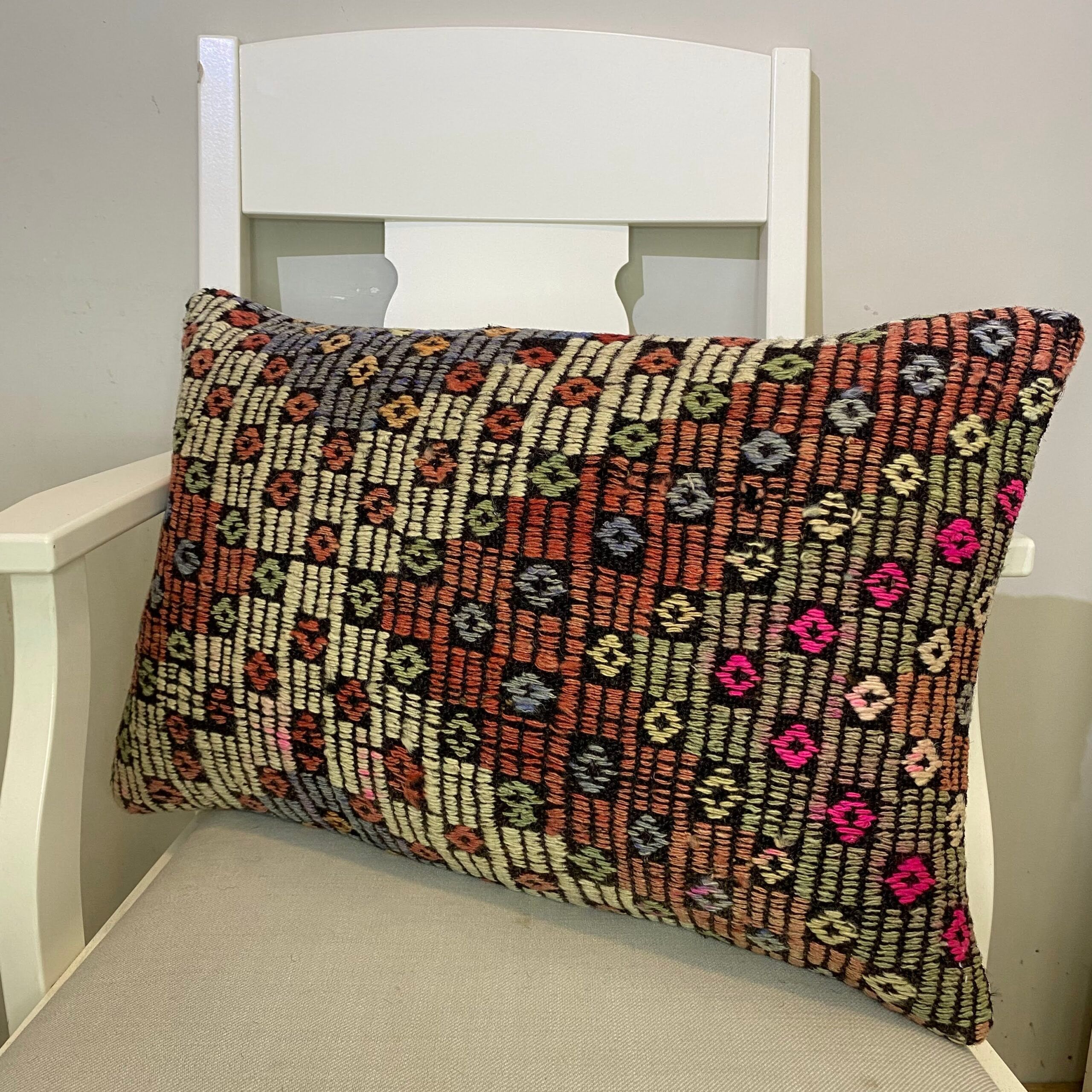 Handwoven Pillowcase, Pillowcases rug, wool wool/weave, size 40 × 60 cm, from Anatolia, SKU 508