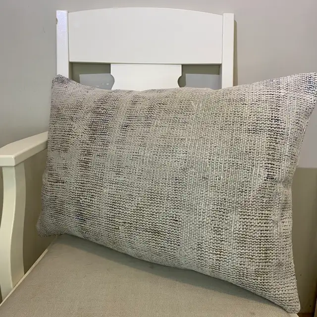 Handwoven Pillowcase, Pillowcases rug, wool & cotton wool/weave, size 40 × 60 cm, from Ladik, SKU 510