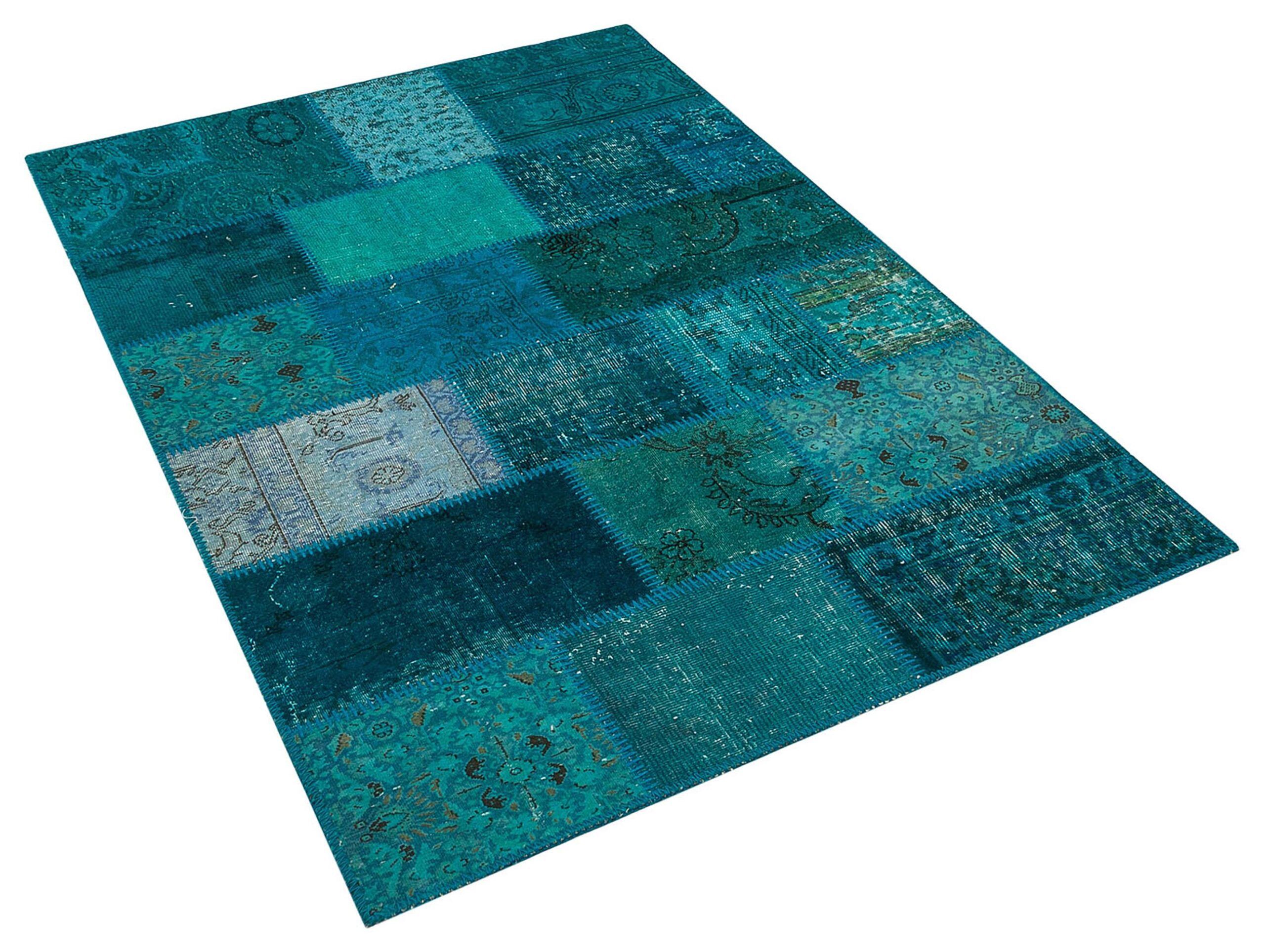 Custom Patchwork Distressed Handwoven Rug, Handmade rug, wool & silk wool/weave, size 120 × 180 cm, from Gördes, SKU 5646