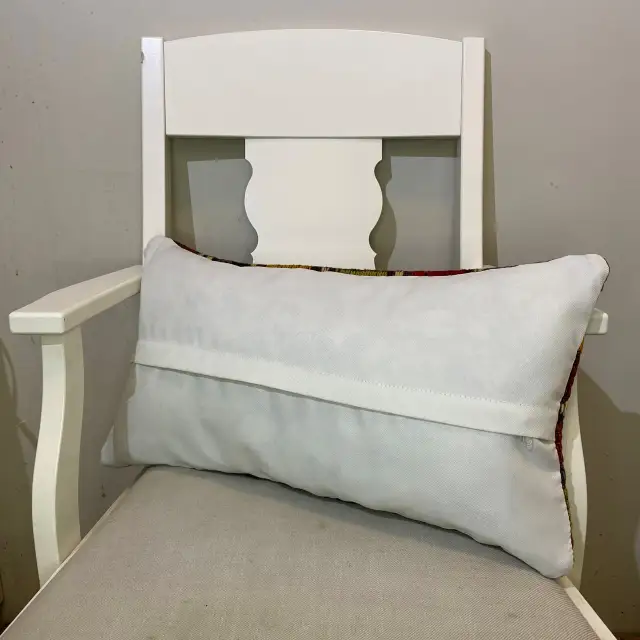 Hand-Woven Patchwork Pillowcase - SKU 567 - Detail View