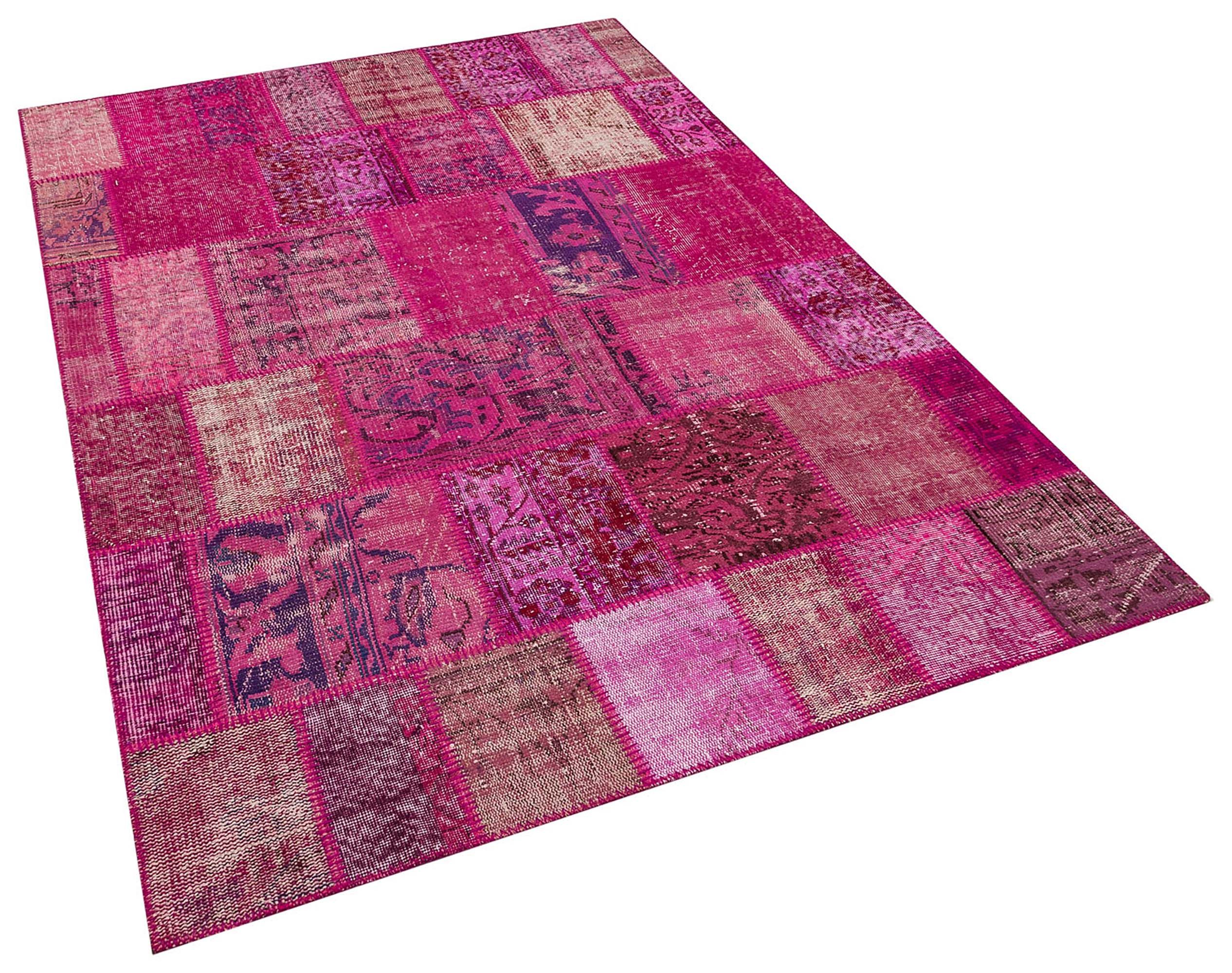 Hand-Woven Patchwork Rug with Fine Craftsmanship, Handmade rug, wool & cotton wool/weave, size 160 × 230 cm, from Kayseri, SKU 5913