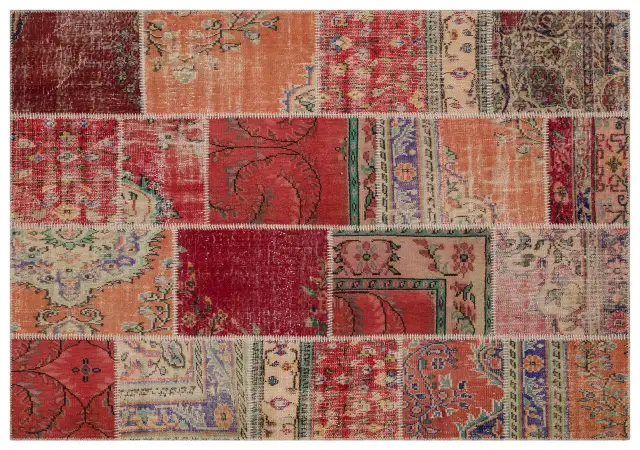 Vintage Hand-Woven Wool Rug - SKU 6227 - Detail View
