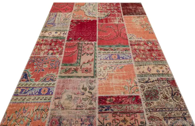 Vintage Hand-Woven Wool Rug, Handmade rug, wool wool/weave, size 160 × 230 cm, from Demirci, SKU 6227