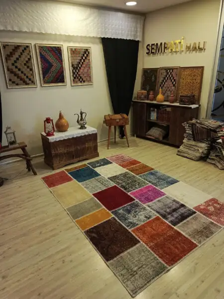 Handmade Patchwork Rug - SKU 6503 - Detail View