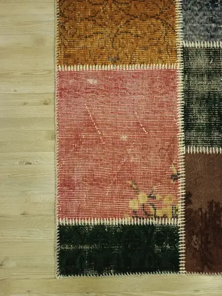Antique-Style Patchwork Rug - SKU 6521 - Detail View
