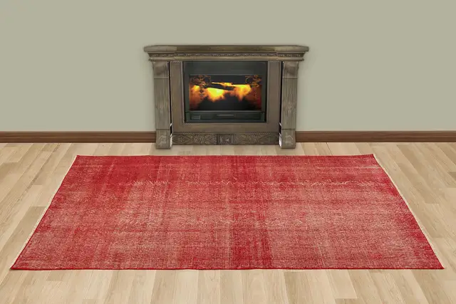 Vintage Hand-Woven Wool Rug, Handmade rug, wool wool/weave, size 117 × 207 cm, from Bursa, SKU 7387