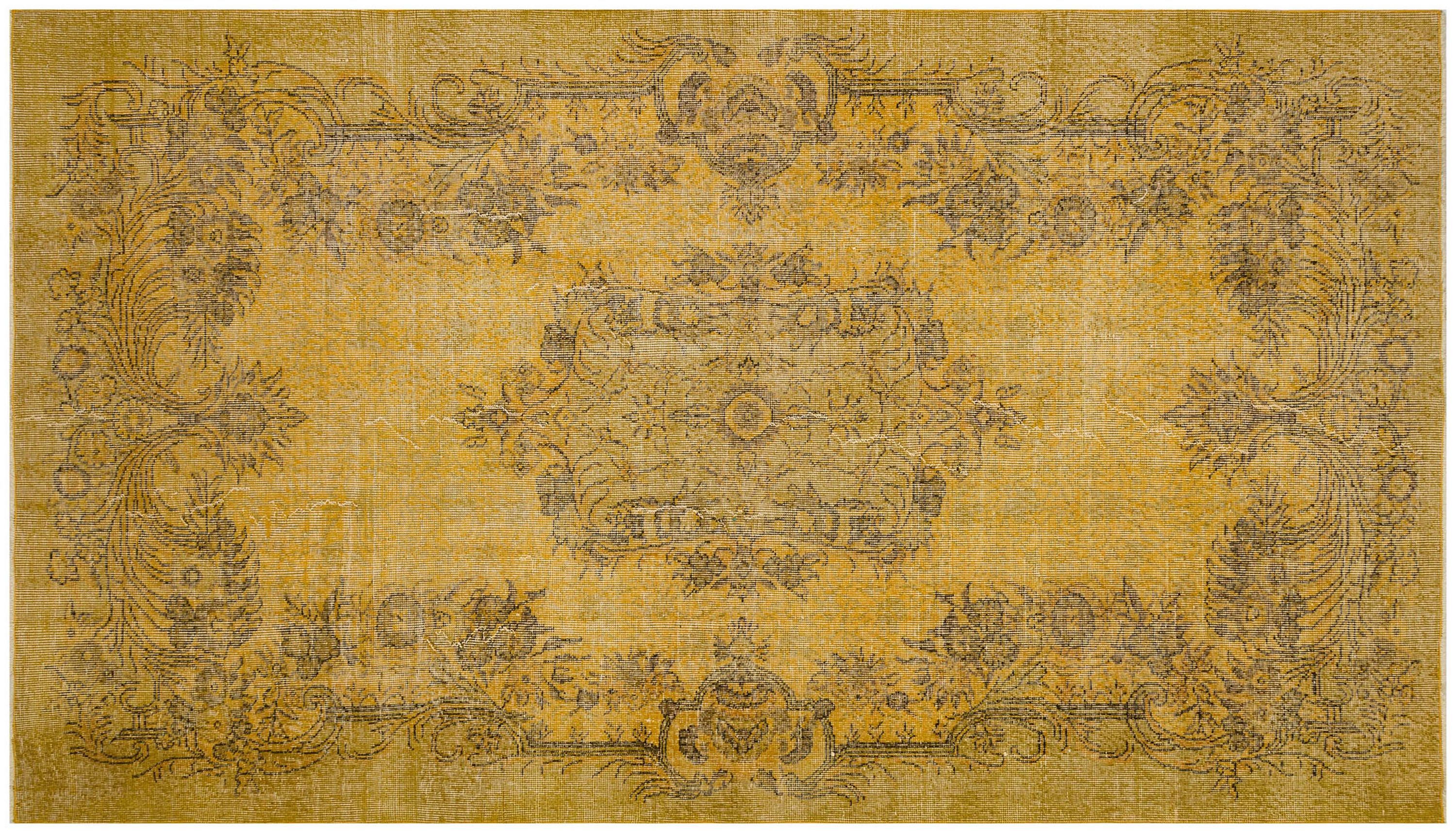 Vintage Distressed Hand-Knotted Rug - SKU 7784 - Detail View