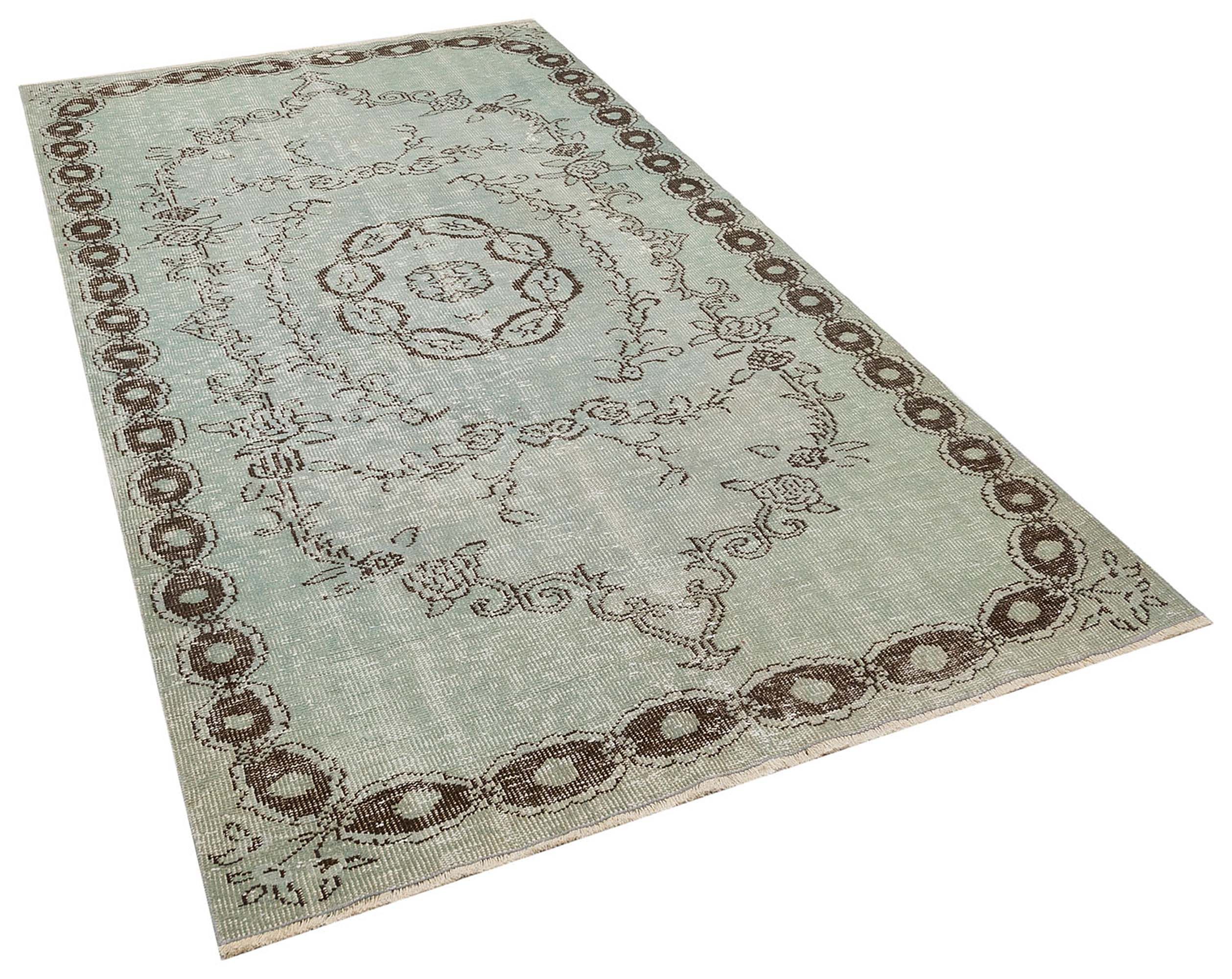 Exclusive Vintage Distressed Hand-Woven Rug, Handmade rug, silk wool/weave, size 156 × 276 cm, from Manisa, SKU 8291