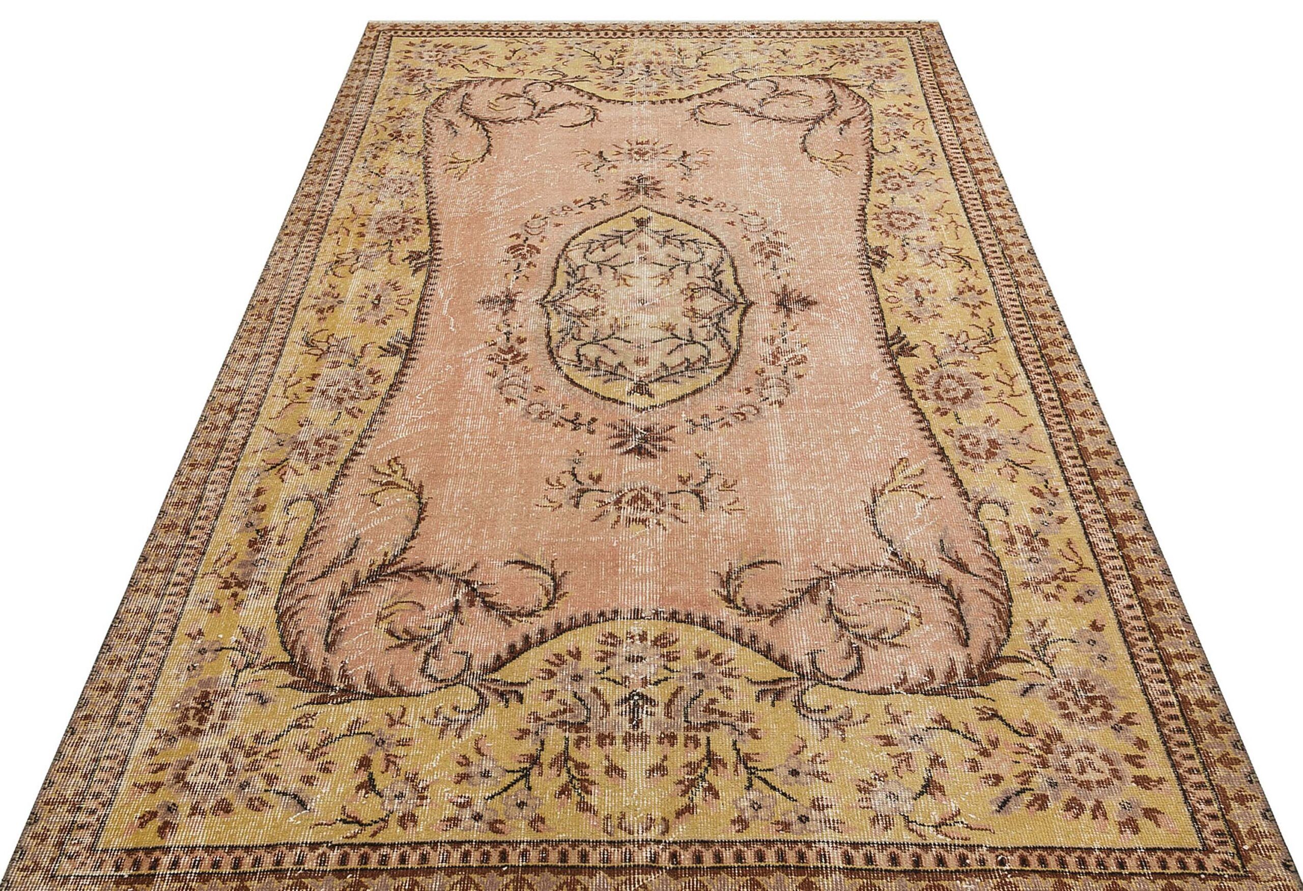 Vintage Distressed Hand-Knotted Rug, Handmade rug, cotton wool/weave, size 155 × 267 cm, from Demirci, SKU 9085