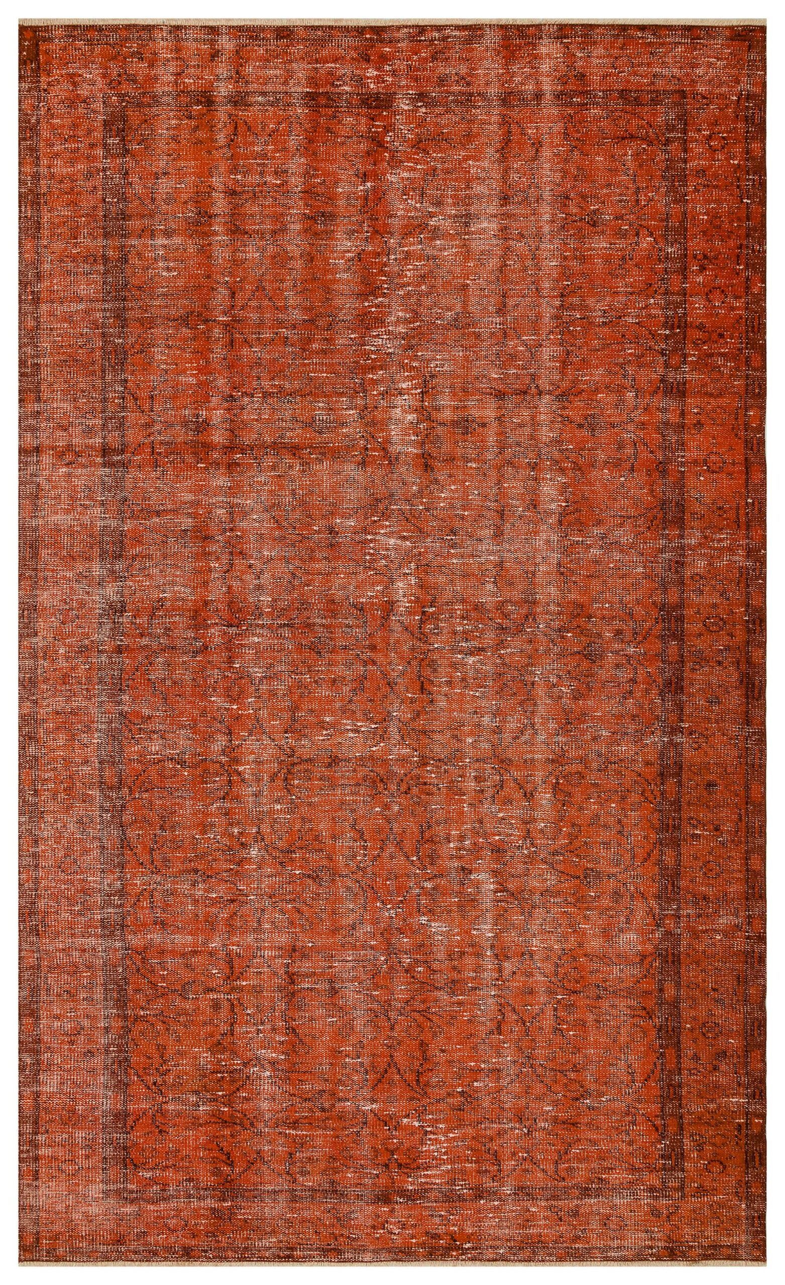 Worn-Look Vintage Hand-Woven Wool Rug - SKU 9909 - Detail View