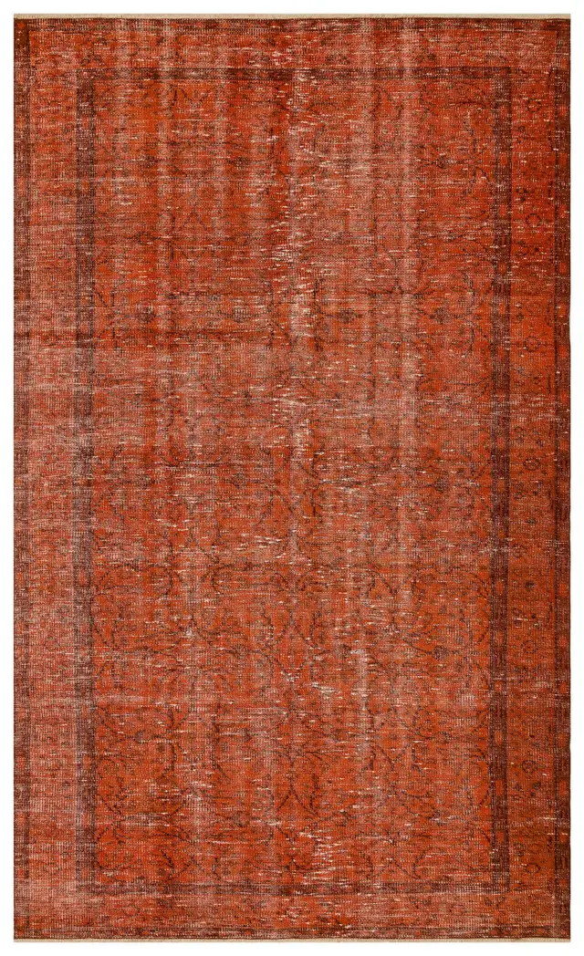 Worn-Look Vintage Hand-Woven Wool Rug - SKU 9909 - Detail View