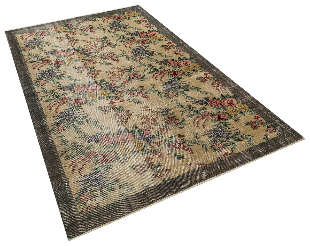 Bohemian Vintage Handwoven Rug, Handmade rug, wool wool/weave, size 148 × 237 cm, from Konya, SKU 9982