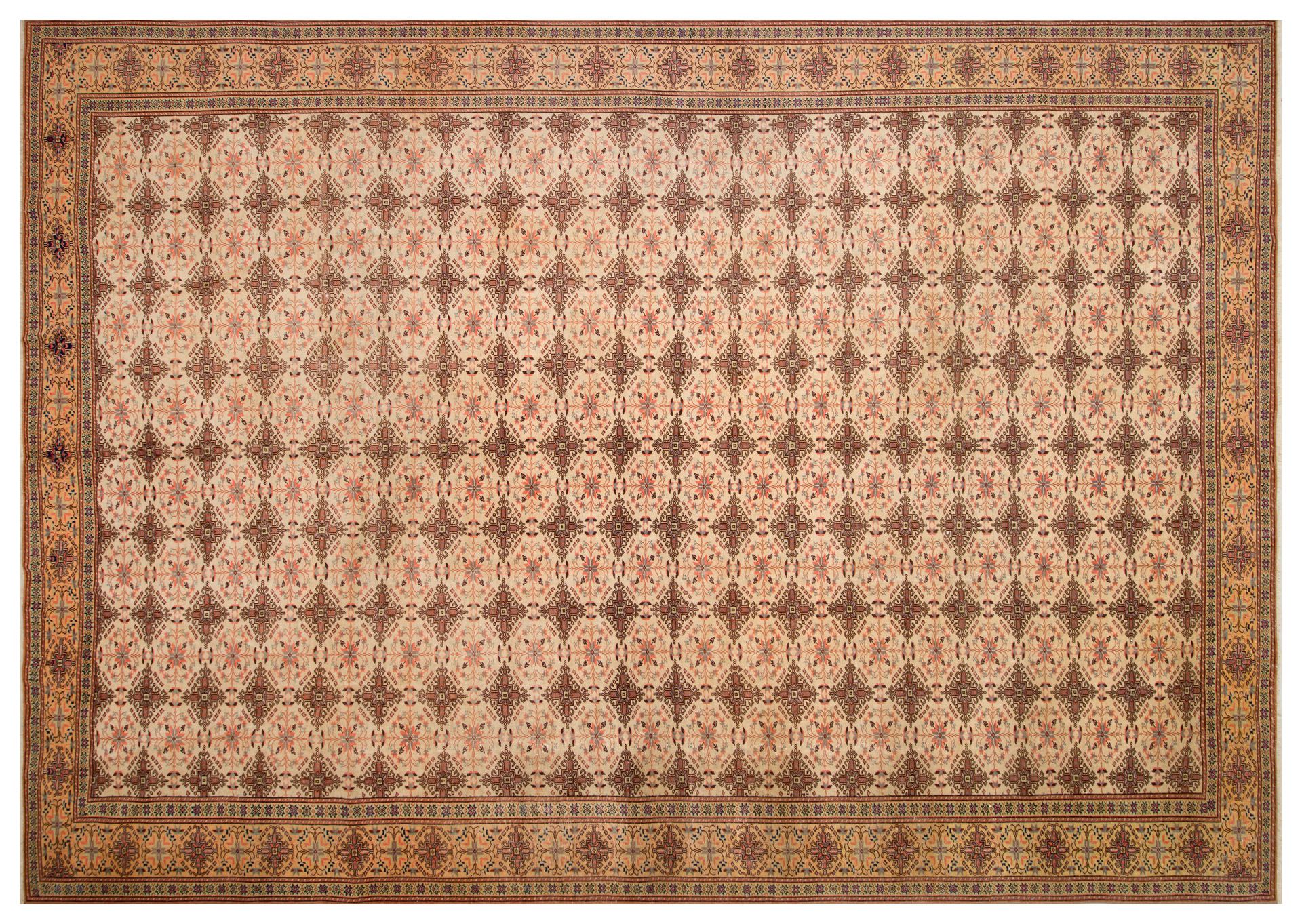 Hand-Woven, Distressed Vintage Kayseri Rug - SKU 9999 - Detail View