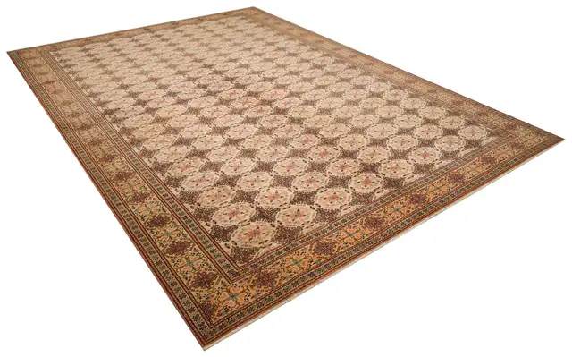 Hand-Woven, Distressed Vintage Kayseri Rug, Handmade rug, wool & cotton wool/weave, size 283 × 416 cm, from Ladik, SKU 9999