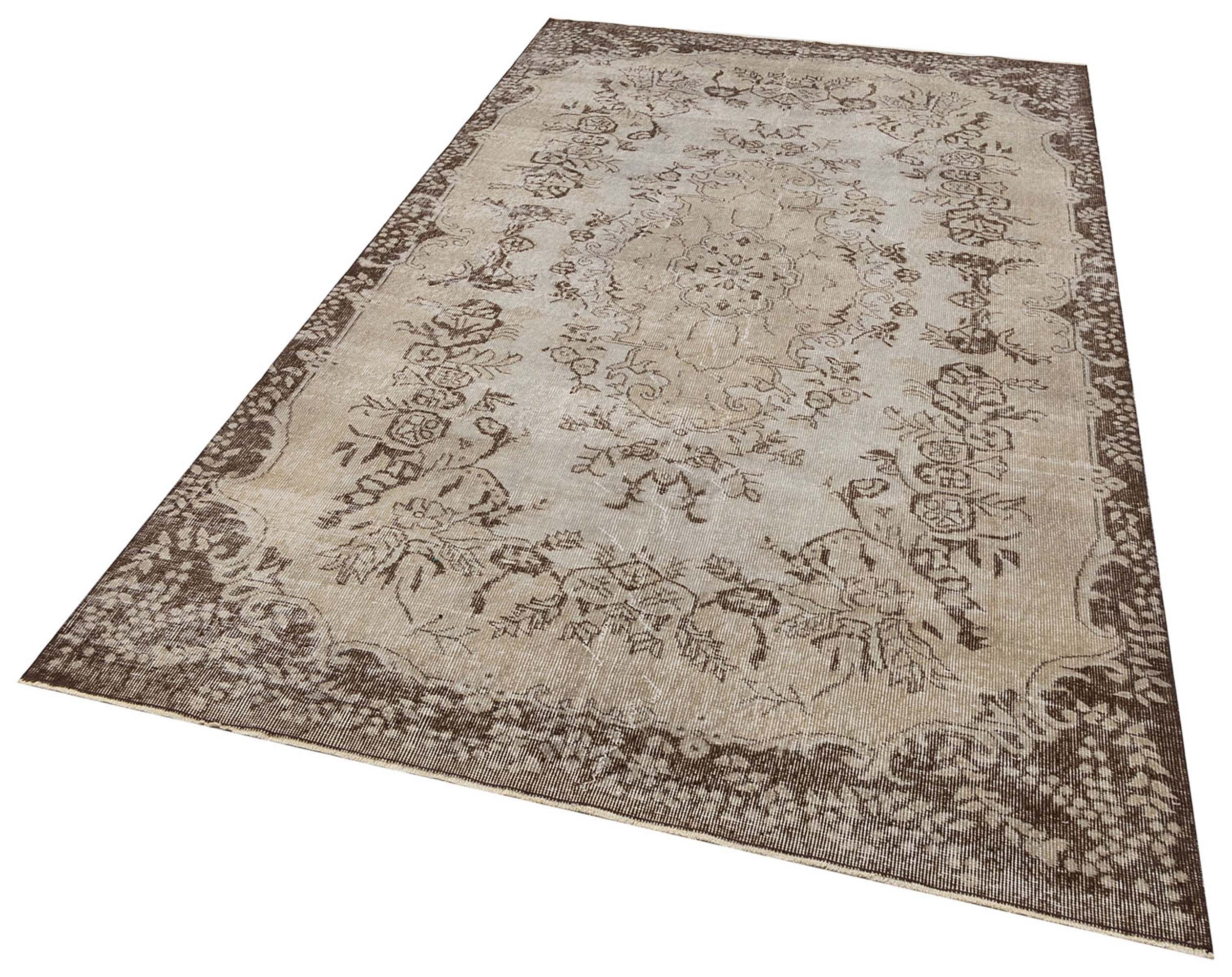 Distressed Handwoven Vintage Rug, Handmade rug, wool & cotton wool/weave, size 174 × 292 cm, from Isparta, SKU F1326