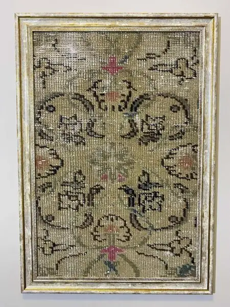 Traces of the Past Wool Tapestry, Paintings rug, wool & silk wool/weave, size 50 × 70 cm, from Demirci, SKU T019