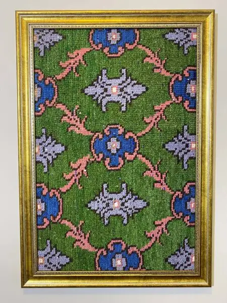 Wool Art T028: Capturing the Spirit of Antique Rugs, Paintings rug, wool & cotton wool/weave, size 50 × 70 cm, from Ladik, SKU T028