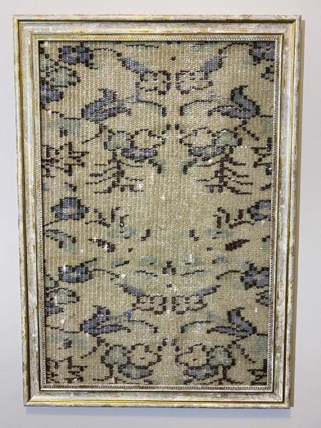 A Masterpiece Inspired by Turkish Rugs, Paintings rug, wool & silk wool/weave, size 50 × 70 cm, from Cappadocia, SKU T037