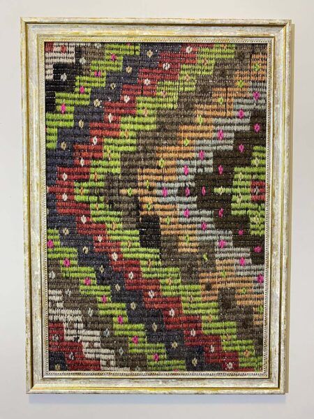 "Soft Traces of Time" Painting, Paintings rug, silk wool/weave, size 50 × 70 cm, from Ladik, SKU T040