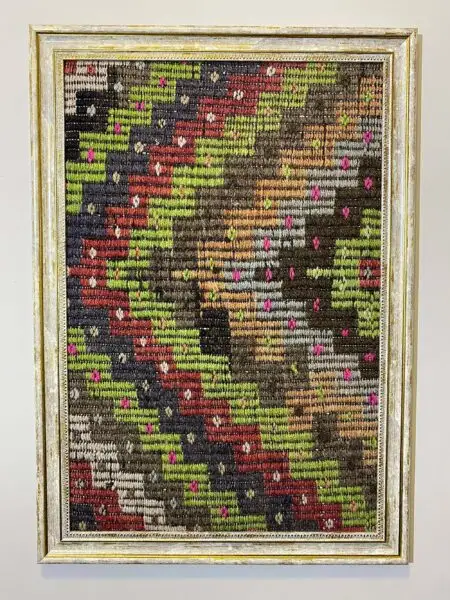 "Soft Traces of Time" Painting, Paintings rug, silk wool/weave, size 50 × 70 cm, from Ladik, SKU T040